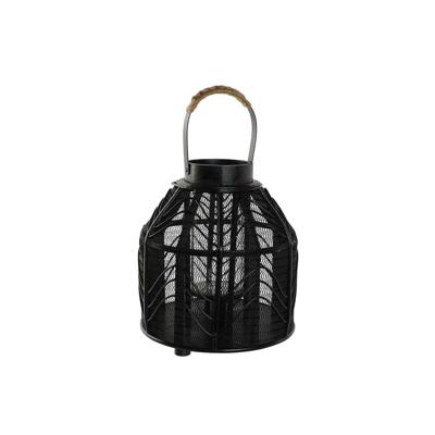 Kaarshouder Home ESPRIT Zwart Metaal 26,5 x 26,5 x 28 cm