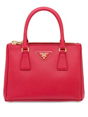 Prada petit sac cabas Galleria en cuir - Rouge