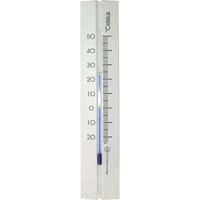 Thermometer binnen - beukenhout - 20 cm - wit - Buitenthermometers - thumbnail