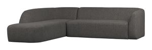 BePureHome Hoekbank 'Sloping' Links, kleur Antraciet Melange