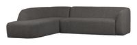 BePureHome Hoekbank 'Sloping' Links, kleur Antraciet Melange