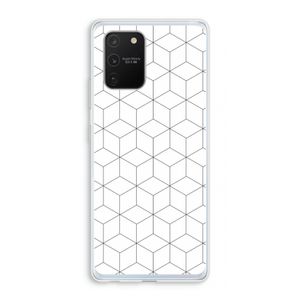 Zwart-witte kubussen: Samsung Galaxy S10 Lite Transparant Hoesje