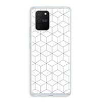 Zwart-witte kubussen: Samsung Galaxy S10 Lite Transparant Hoesje