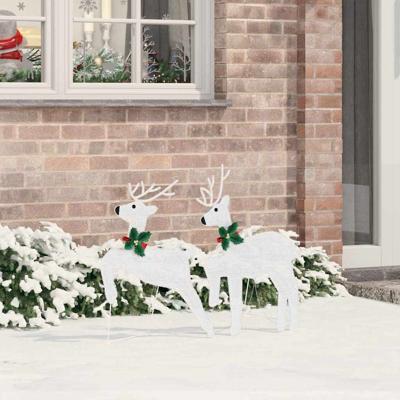 LED Rendieren 2 pcs Koud Wit 45 x 19 x 65 cm Stof