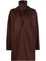 Jil Sander robe-chemise à col v - Marron