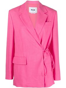 MSGM blazer Coarse à design portefeuille - Rose