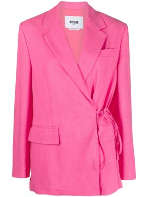 MSGM blazer Coarse à design portefeuille - Rose