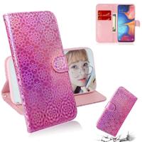 Voor Galaxy A10e/A20e effen kleur kleurrijke magnetische Buckle horizontale Flip PU lederen draagtas met houder & kaartsleuven & portemonnee & Lanyard