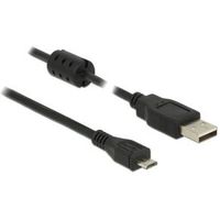DeLOCK 5m, USB 2.0-A/USB 2.0 Micro-B 5m USB A Micro-USB B Zwart