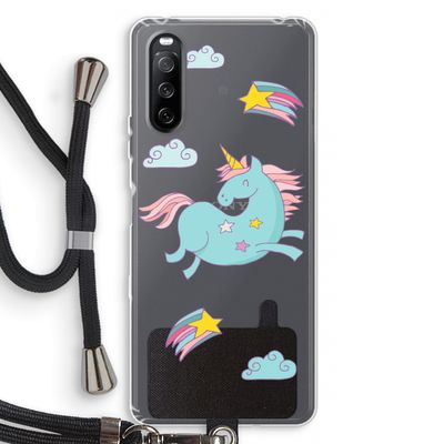 Vliegende eenhoorn: Sony Sony Xperia 10 III Transparant Hoesje met koord