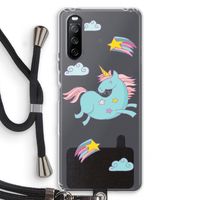 Vliegende eenhoorn: Sony Sony Xperia 10 III Transparant Hoesje met koord