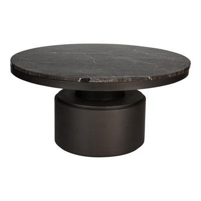 Bregt Salontafel Hoog Bruin Marmer, Metalen Basis