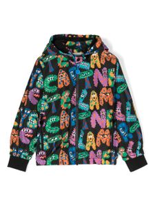 Stella McCartney Kids veste imprimée à capuche - Noir