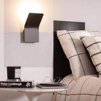 Wandlamp zwart 'Nela' antraciet zwart led 6w warm wit Wandlamp zwart 'Nela' antraciet zwart led 6w warm wit