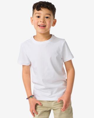 HEMA Kinder T-shirts Biologisch Katoen - 2 Stuks Wit (wit)