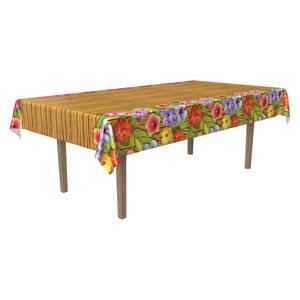 Hawaii Luau thema feest tafelkleed - met tropische bloemen - 275 x 135 cm