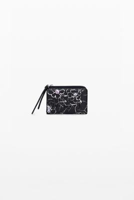 Kleine bloemenportemonnee - BLACK - U Kleine bloemenportemonnee - BLACK - U