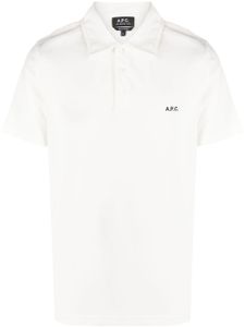 A.P.C. polo Antoine en piqué - Blanc