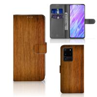 Samsung Galaxy S20 Ultra | Book Style Case | Donker Hout