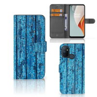 OnePlus Nord N100 Book Style Case Wood Blue