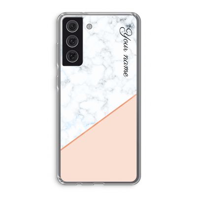 Marmer in stijl: Samsung Galaxy S21 FE Transparant Hoesje