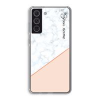 Marmer in stijl: Samsung Galaxy S21 FE Transparant Hoesje