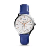 Horlogeband Fossil CH3032 Leder Blauw 16mm - thumbnail