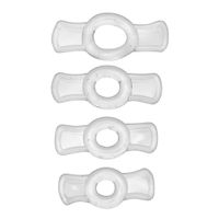 4 Pack Clear Pull Tab Cock Rings