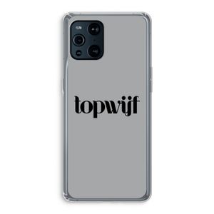 Topwijf Grijs Zwart: Oppo Find X3 Pro Transparant Hoesje