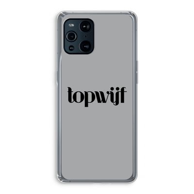 Topwijf Grijs Zwart: Oppo Find X3 Pro Transparant Hoesje