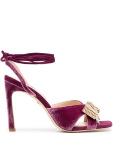 Dee Ocleppo sandales Gina 95 mm en velours - Violet