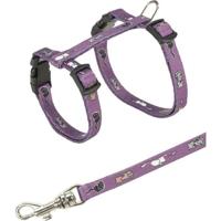 Junior kittentuigje met riem - TRIXIE - Kattenmotief - 21-33 cm / 8 mm - 1,20 m