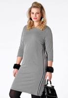 Yoek Jurk pied-de-poule | Zwart | Maat L