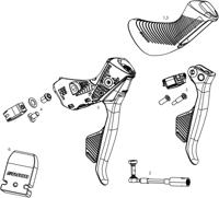SRAM schakel-/remhendel shift/brake lever compl.left