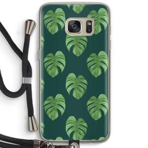 Monstera leaves: Samsung Galaxy S7 Transparant Hoesje met koord