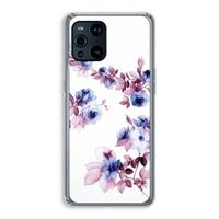Waterverf bloemen: Oppo Find X3 Transparant Hoesje