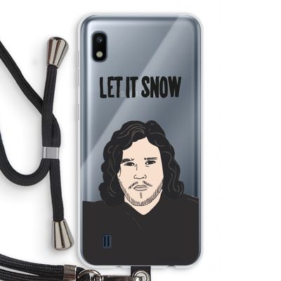 Let It Snow: Samsung Galaxy A10 Transparant Hoesje met koord