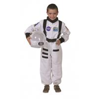 Astronauten verkleedkostuum voor kinderen - Verkleedkleding space/ruimtevaart - wit - thumbnail