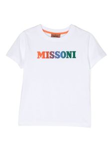 Missoni Kids t-shirt en coton à logo imprimé - Blanc