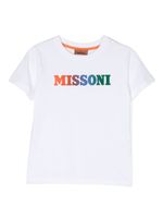 Missoni Kids t-shirt en coton à logo imprimé - Blanc