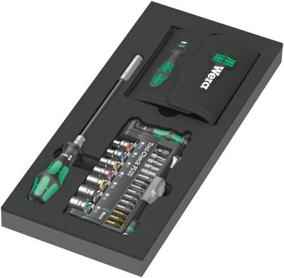 Wera 9750 Schuimrubberen inzetstuk met Kraftform Kompakt en Tool-Check PLUS Set 1, 57-delig - 05150150001