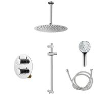 Saniclear Talpa inbouwregendouche 20cm rond met plafondarm 2 standen handdouche en glijstang chroom