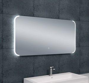 Badkamerspiegel Bracket | 120x60 cm | Rechthoekig | Directe en indirecte LED verlichting | Touch button | Met verwarming