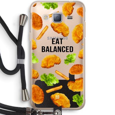 Eat Balanced: Samsung Galaxy J3 (2016) Transparant Hoesje met koord