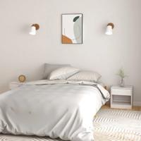 Nachtkastjes 2 st 40x31x40 cm massief grenenhout wit - thumbnail