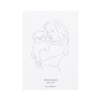 Gepersonaliseerde poster met lijntekening