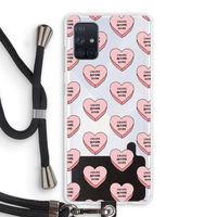 Chicks before dicks: Samsung Galaxy A71 Transparant Hoesje met koord