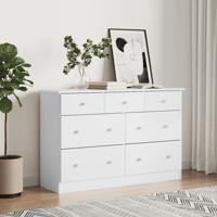 Ladekast ALTA 112x35x73 cm massief grenenhout wit