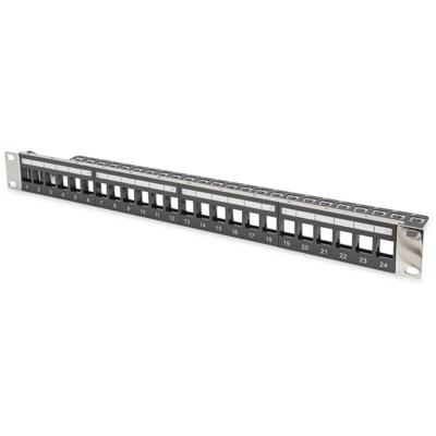 Digitus Patch-Panel 24 poorten Netwerkpatchpaneel 483 mm (19) Zonder connectoren 1 HE Meerdere kleuren Niet ingericht