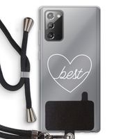 Best heart pastel: Samsung Galaxy Note 20 / Note 20 5G Transparant Hoesje met koord